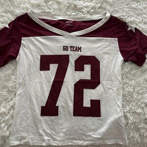 Hollister Co. Women's Oversized Off-the-Shoulder Graphic Jersey - Size XS